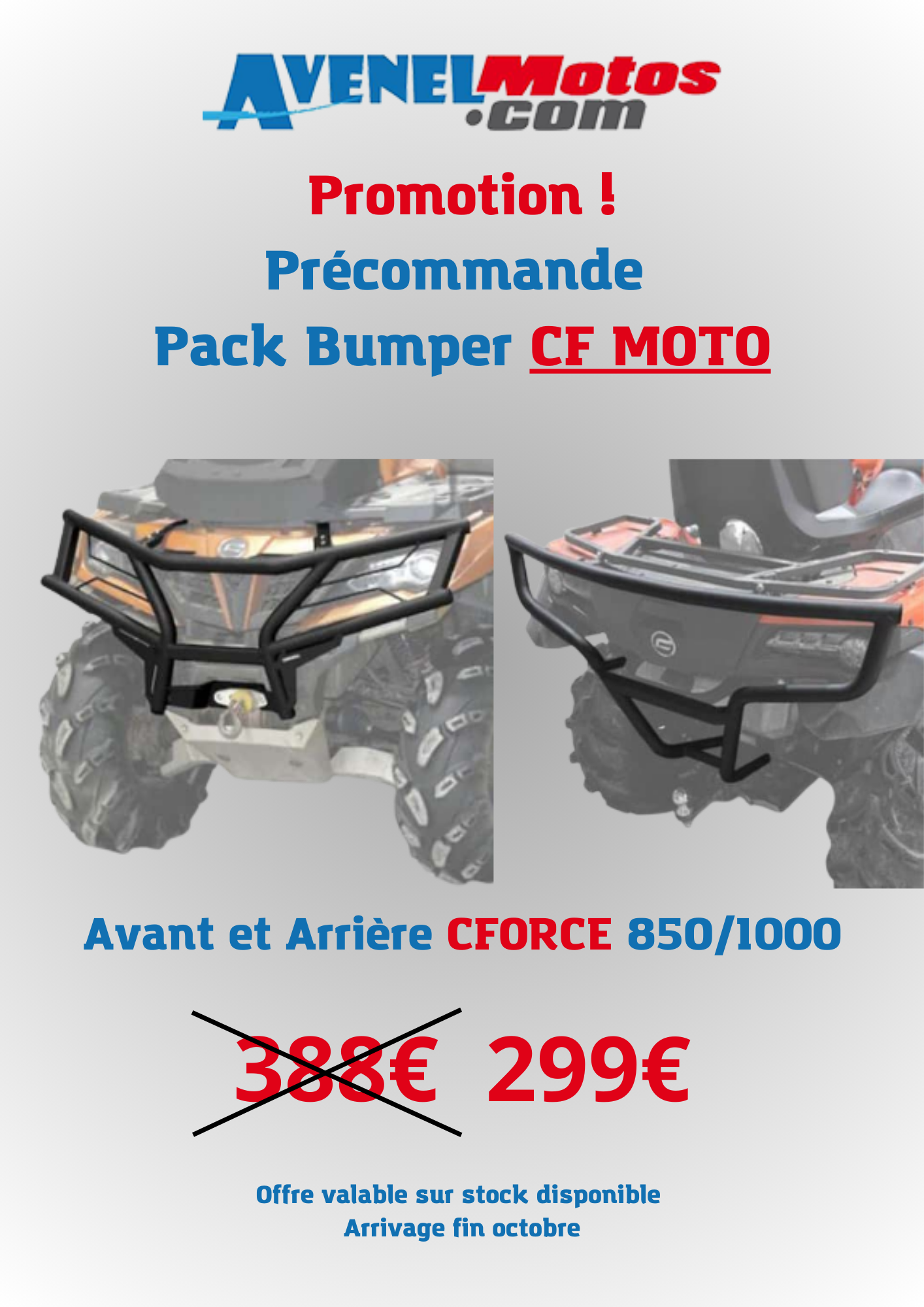 PROMOTION PACK BUMPER CF MOTO AVENEL MOTOS PROMOTION PACK BUMPER CF MOTO AVENEL MOTOS