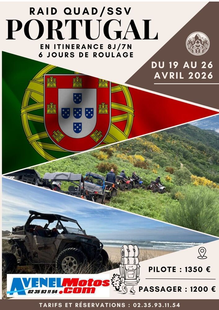 RAID PORTUGAL AVRIL 2026 AVENEL MOTOS